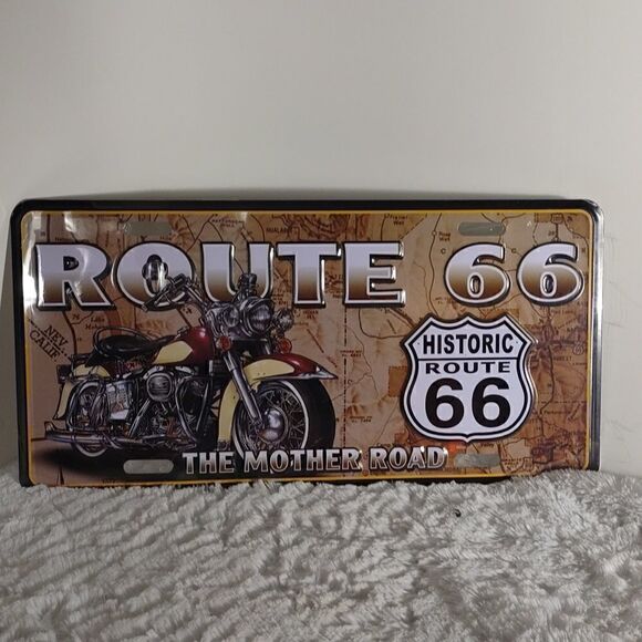 NWT Route 66 Metal License Plate Tag - Picture 4 of 4